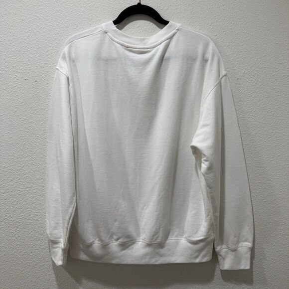 NEW Levi's Womens White Classic Logo Long Sleeve Crewneck Pullover Sweatshirt L - Picture 6 of 9